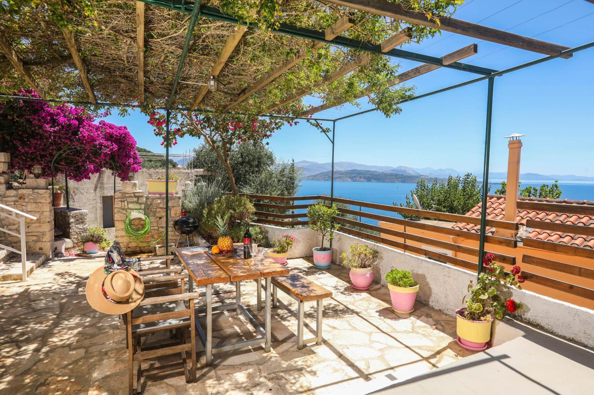 Ferienwohnung Joannas Sea-View Stone House Katávolos Exterior foto