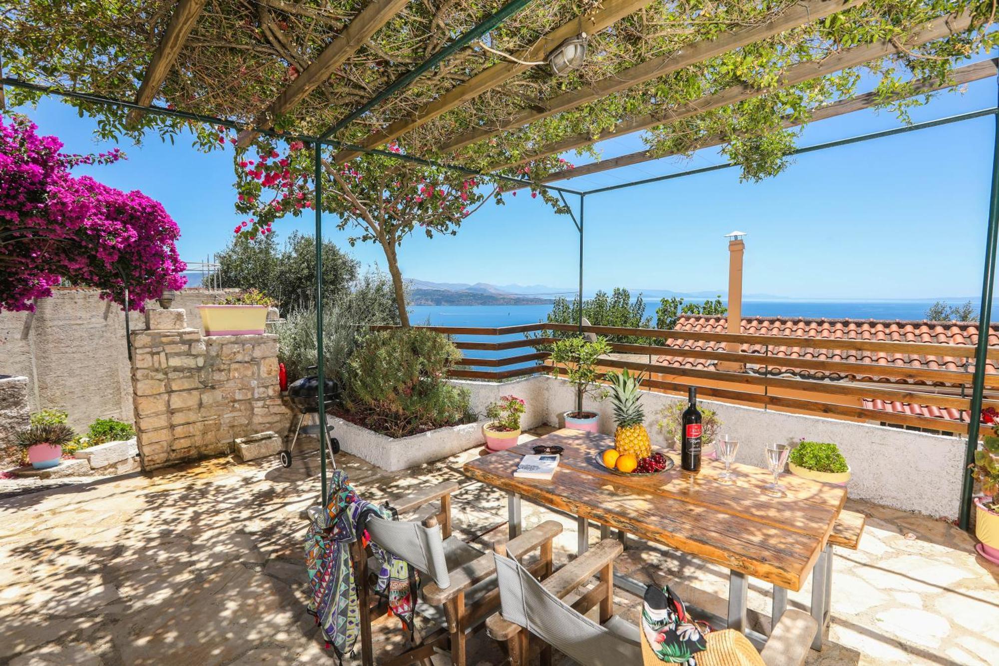 Ferienwohnung Joannas Sea-View Stone House Katávolos Exterior foto